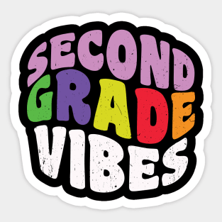 Second Grade Vibes for Students and Teachers Sticker